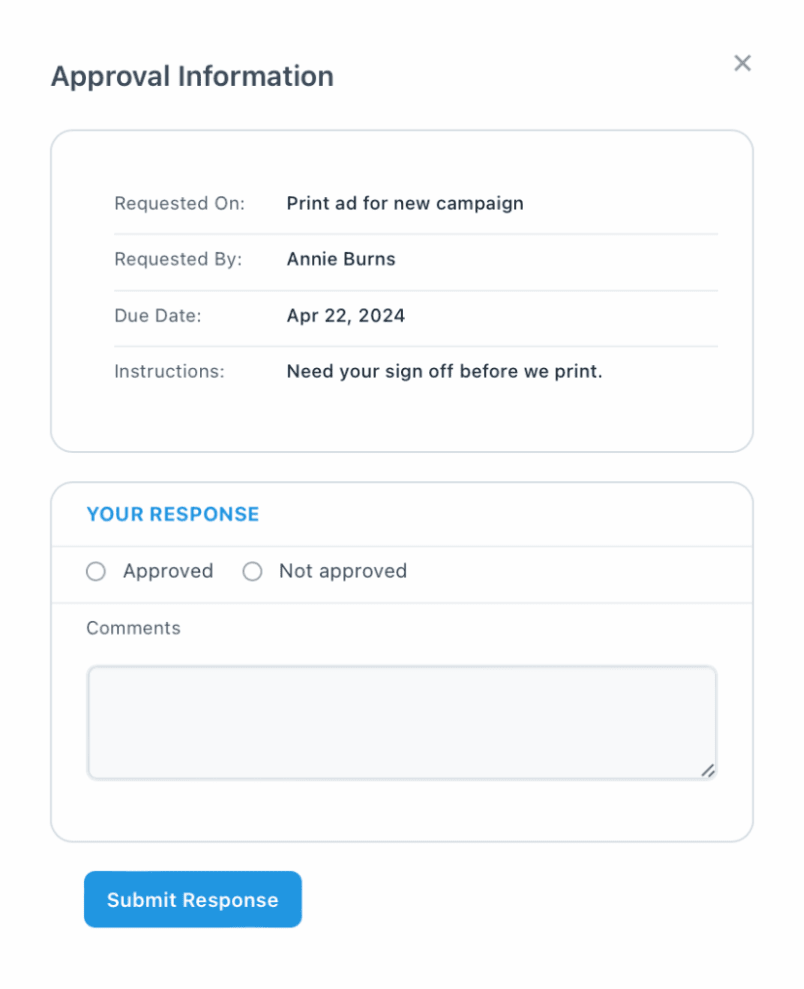 Approvals workflow product tour